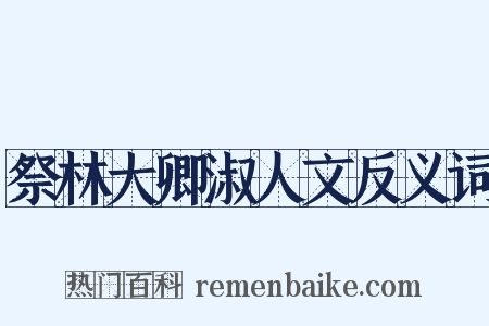 祭林大卿淑人文反义词是什么意思的图片